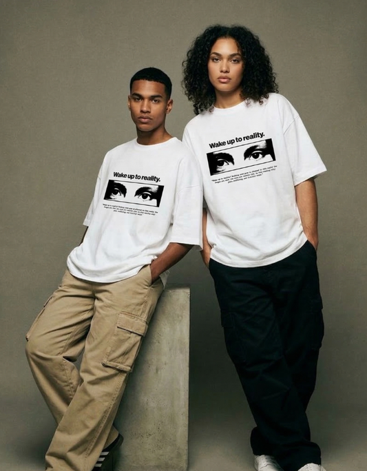 WAKE UP-Unisex Oversized Classic T-Shirt